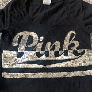 Pink xs glitter t shirt